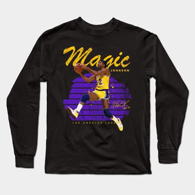 Magic Johnson Long Sleeve T-Shirt by Juantamad